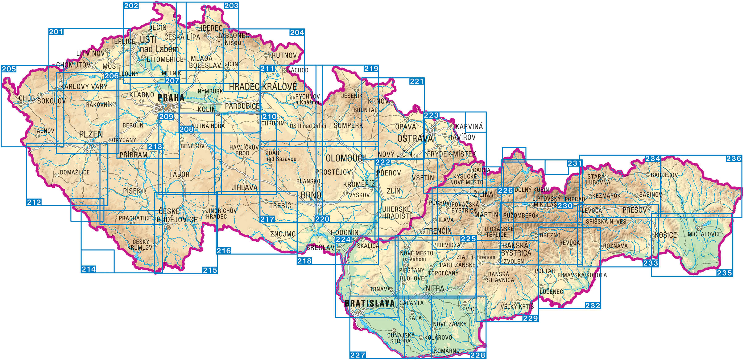 mapa východního slovenska Slovensko 1:100.000   E shop SHOCart mapa východního slovenska